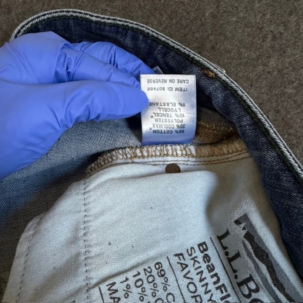 L.L.Bean BeanFlex Skinny Leg Jeans Wmns 12 MT Tall Favorite Fit Stonewashed NWT - Picture 10 of 14